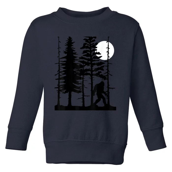 Bigfoot Hiding In Forest For Sasquatch Believers Toddler Sweatshirt