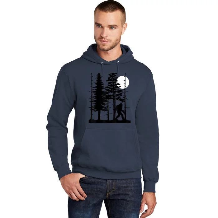 Bigfoot Hiding In Forest For Sasquatch Believers Tall Hoodie