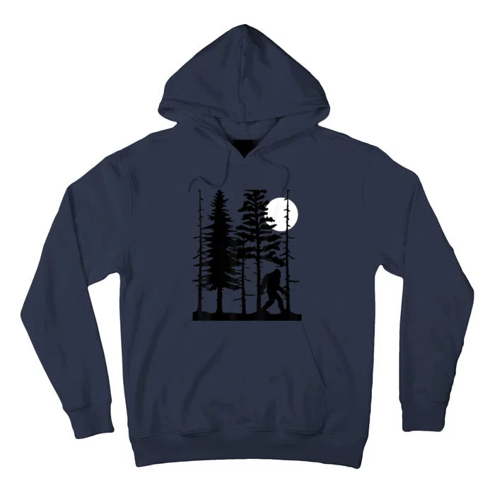 Bigfoot Hiding In Forest For Sasquatch Believers Tall Hoodie