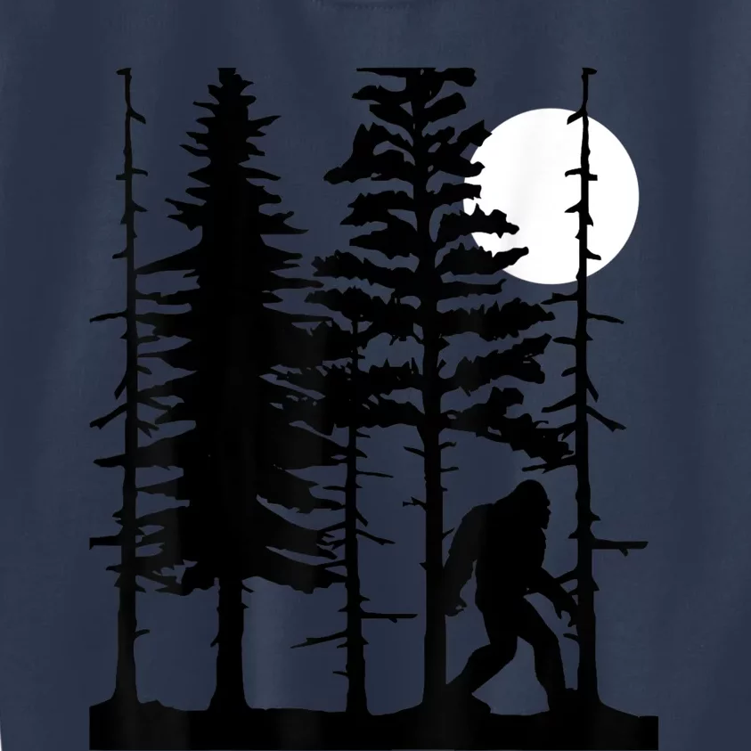 Bigfoot Hiding In Forest For Sasquatch Believers Kids Sweatshirt