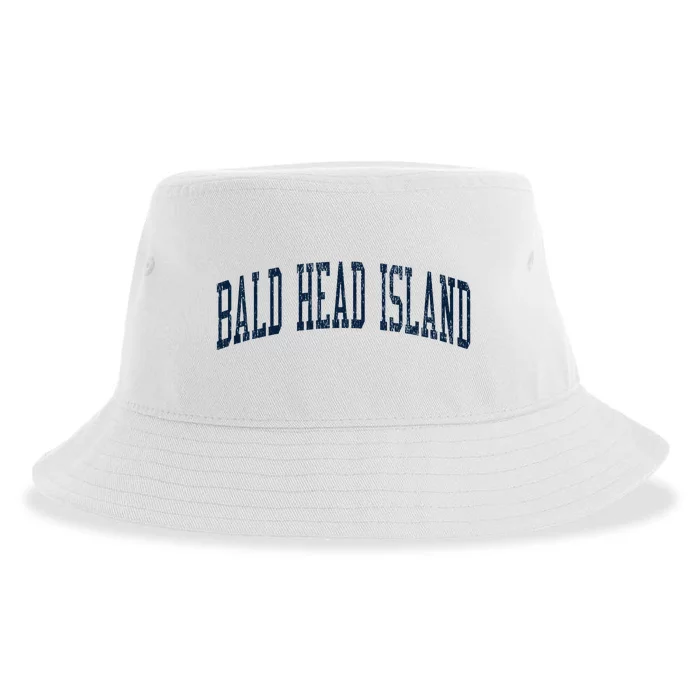 Bald Head Island Nc Vintage Athletic Sports Sustainable Bucket Hat