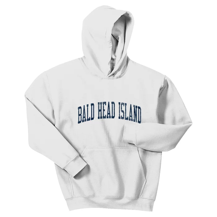 Bald Head Island Nc Vintage Athletic Sports Kids Hoodie