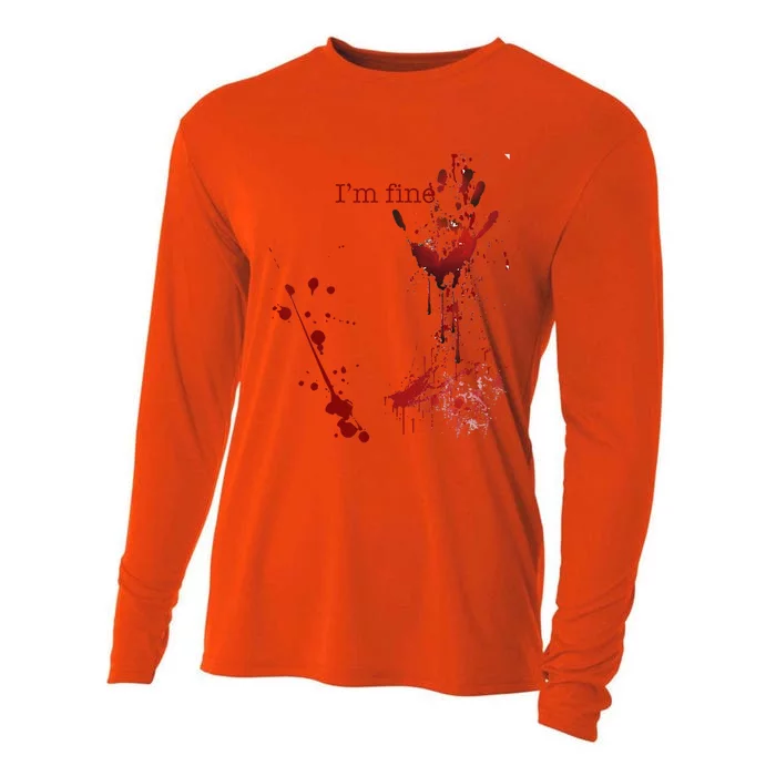 Bloody Halloween Im Fine Cooling Performance Long Sleeve Crew