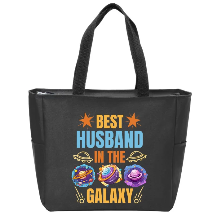 Best Husband In The Galaxy Zip Tote Bag