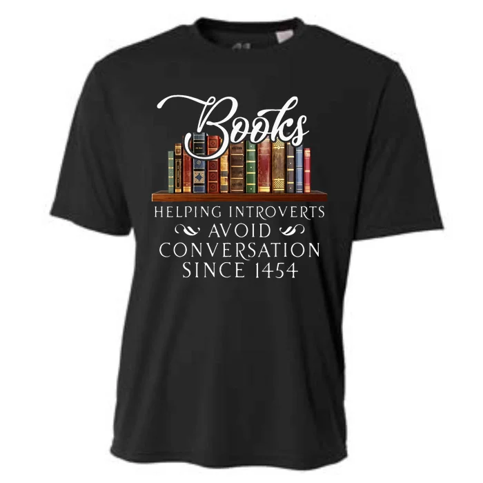 Books Helping Introverts Avoid Conversation Cooling Performance Crew T-Shirt