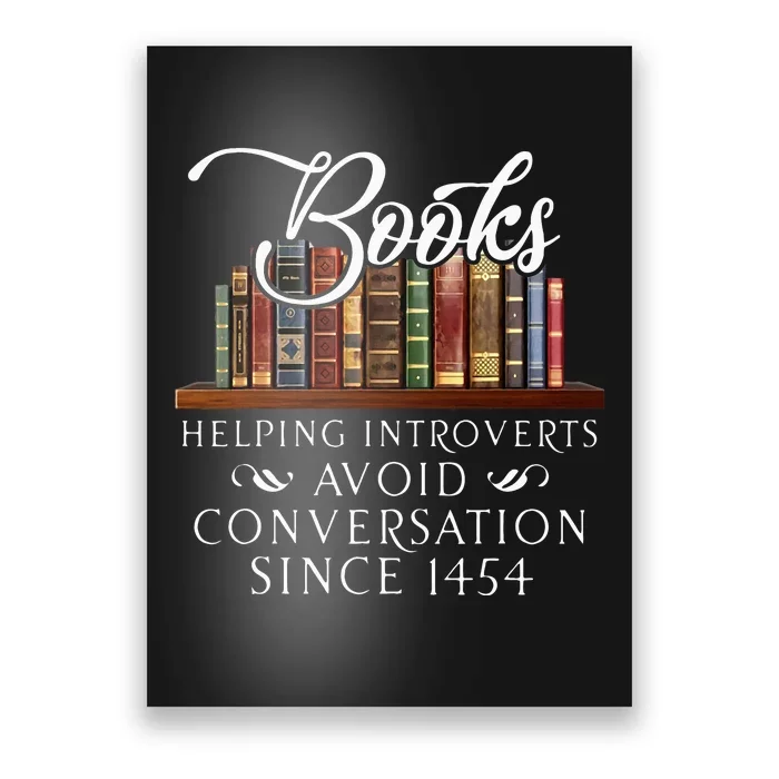 Books Helping Introverts Avoid Conversation Poster