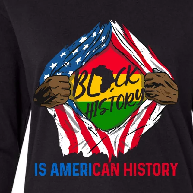 Black History Is American History Africa Superhero Melanin Gift Womens Cotton Relaxed Long Sleeve T-Shirt