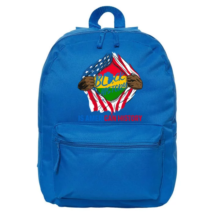 Black History Is American History Africa Superhero Melanin Gift 16 in Basic Backpack