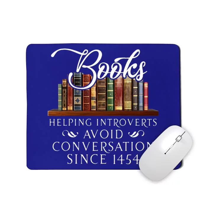 Books helping introverts avoid conversation Mousepad