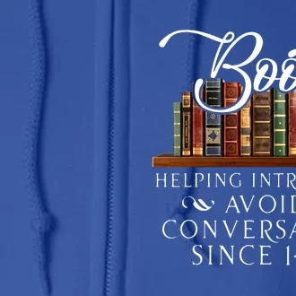 Books helping introverts avoid conversation Full Zip Hoodie