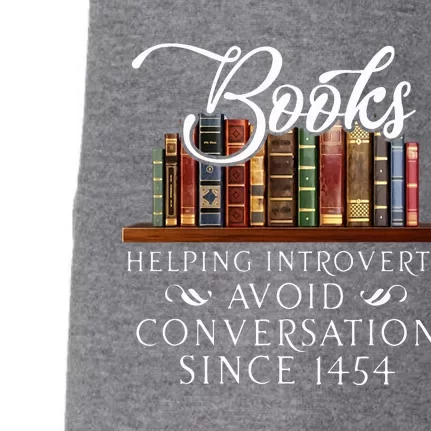 Books helping introverts avoid conversation Doggie 3-End Fleece Hoodie