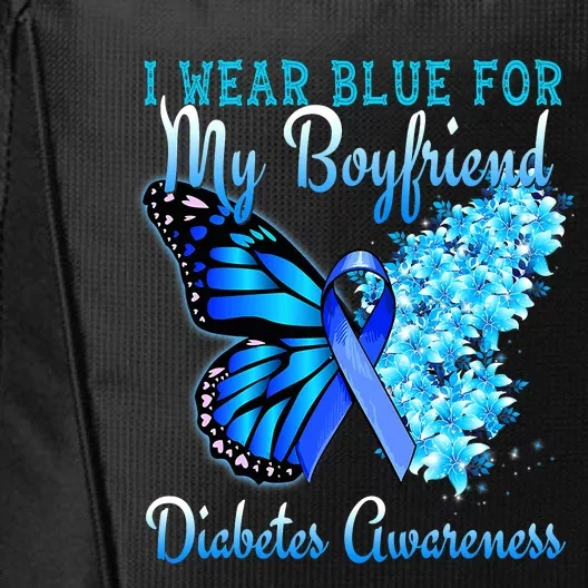 Butterfly Heart I Wear Blue For My Boyfriend Diabetes City Backpack