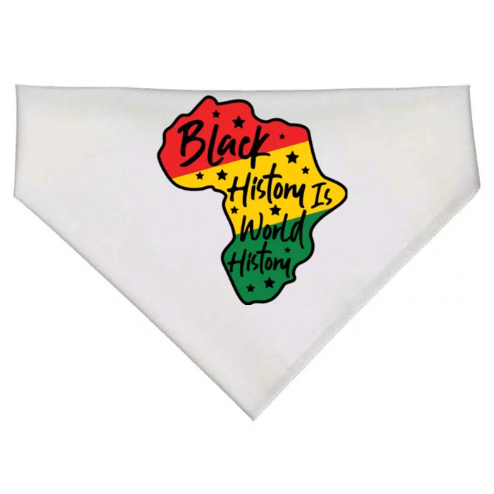 Black History Is World History USA-Made Doggie Bandana