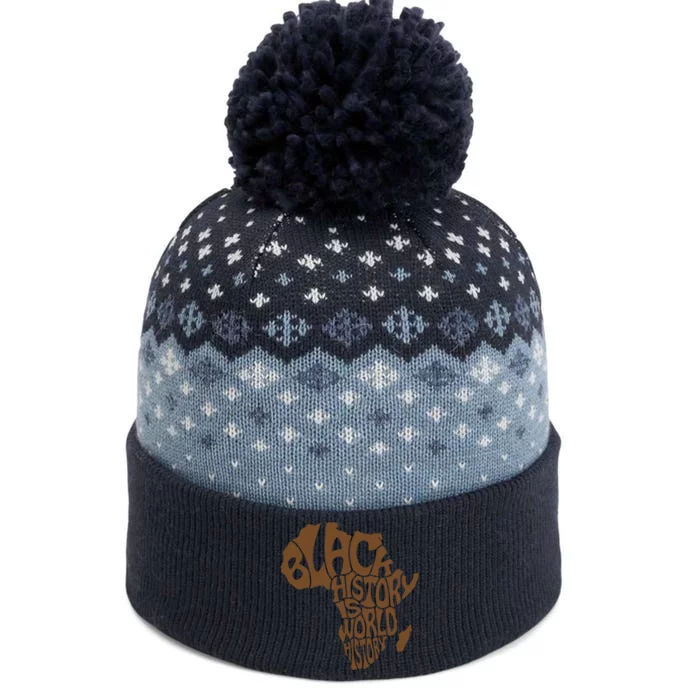 Black History Is World History , Afrocentric The Baniff Cuffed Pom Beanie