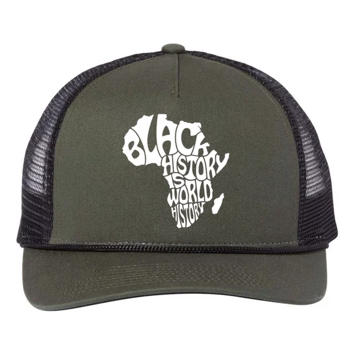 Black History Is World History Retro Rope Trucker Hat Cap