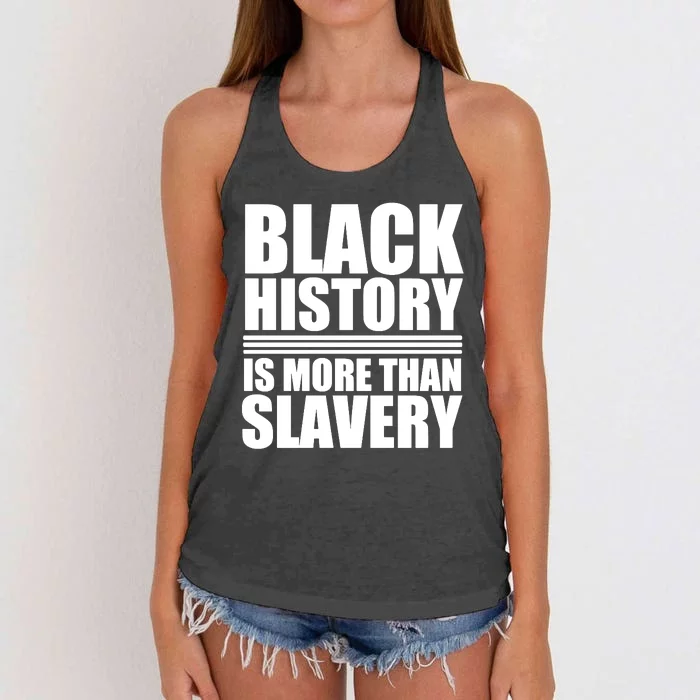 Black History Is More Than Slavery Women's Knotted Racerback Tank