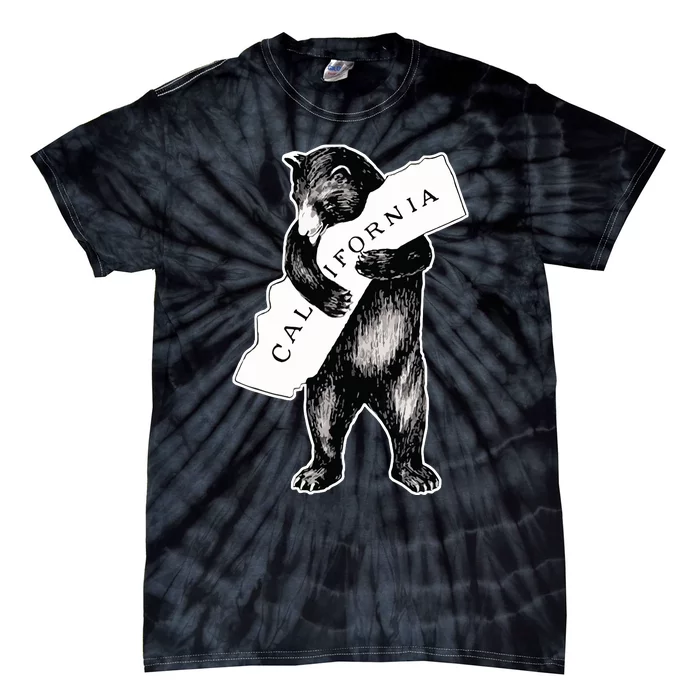 Bear Hug I Love California Artretro Vintage Cali Bear Tie-Dye T-Shirt