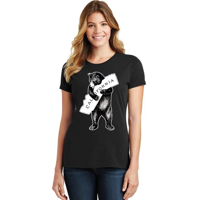 Bear Hug I Love California Artretro Vintage Cali Bear Women's T-Shirt