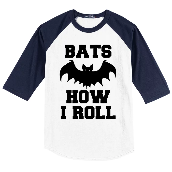 Bats How I Roll Baseball Sleeve Shirt