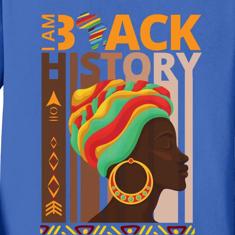 Black History Is American History Patriotic African American Cool Gift Kids Long Sleeve Shirt