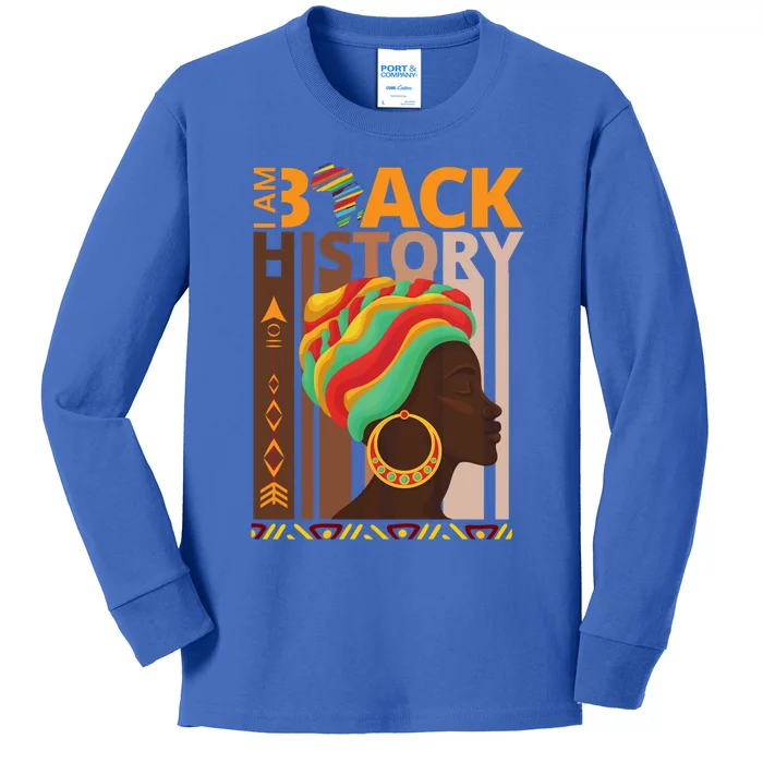 Black History Is American History Patriotic African American Cool Gift Kids Long Sleeve Shirt