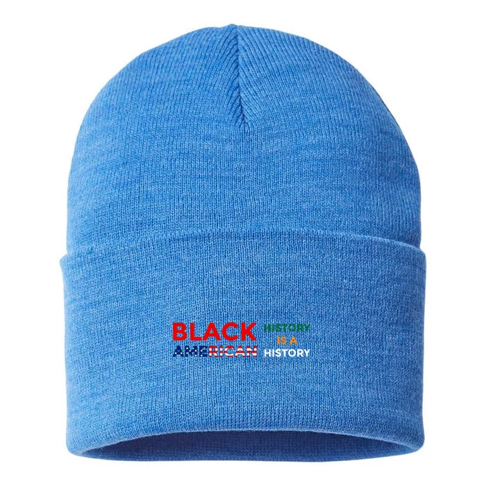 Black History Is American History Black Rights Art Cool Gift Sustainable Knit Beanie