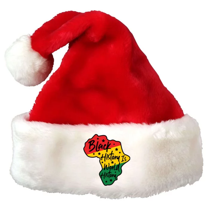 Black History Is World History Premium Christmas Santa Hat