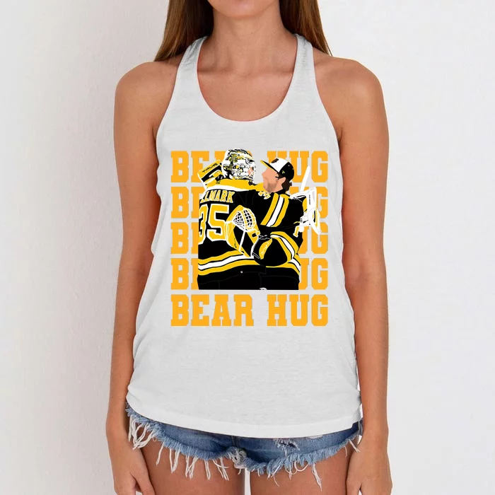 Bear Hug Ice Hockey Linus Hockey Player Ull!Mark Jeremy Hockey Women's Knotted Racerback Tank