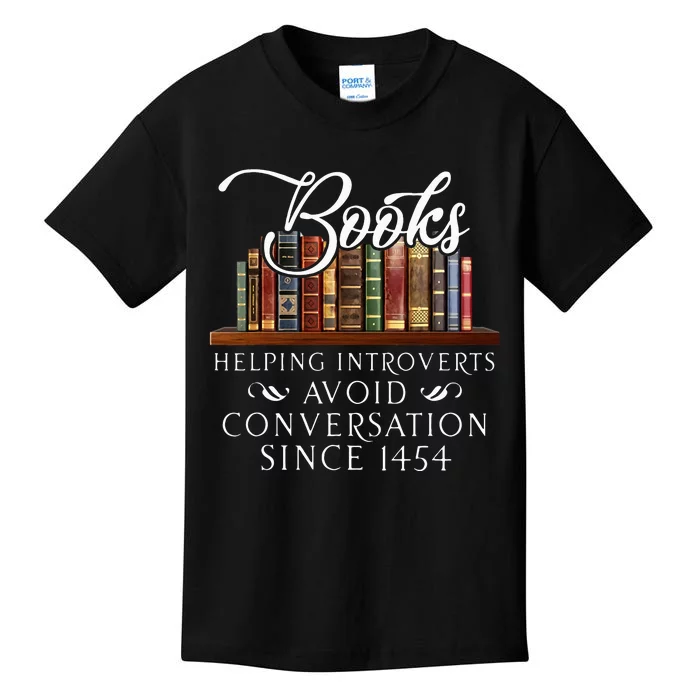 Books helping introverts avoid conversation Kids T-Shirt