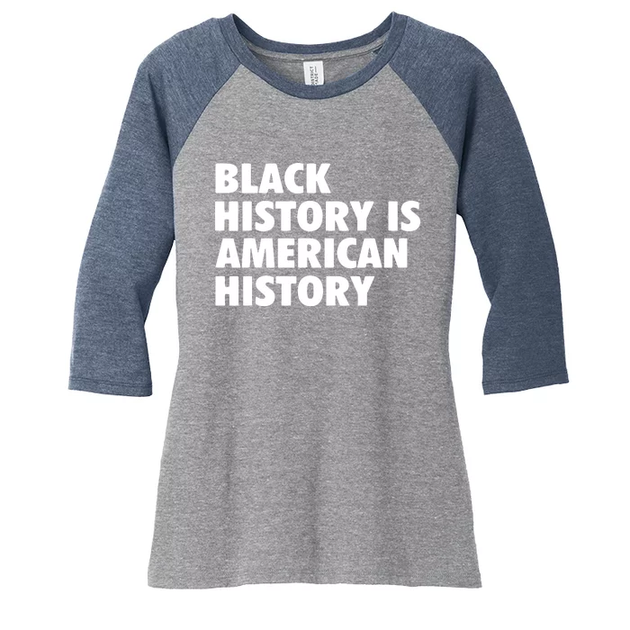 Black History Is American History Melanin History Month Women's Tri-Blend 3/4-Sleeve Raglan Shirt