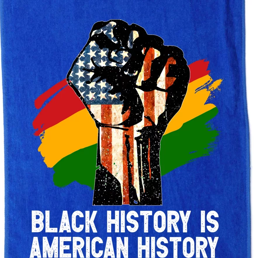 Black History Is American History Power Fist Hand Freedom Gift Platinum Collection Golf Towel