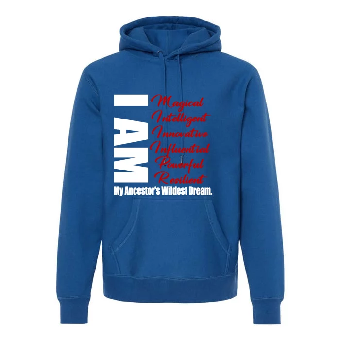 Black History I Am My Ancestors Wildest Dream Funny Gift Premium Hoodie