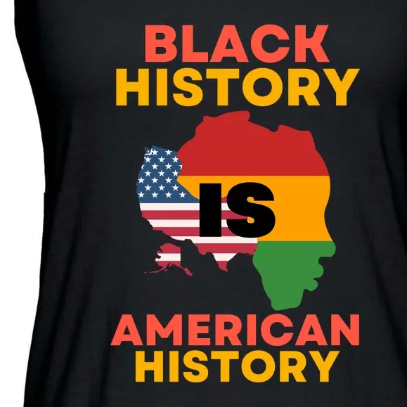 Black History Is American History Ladies Essential Flowy Tank