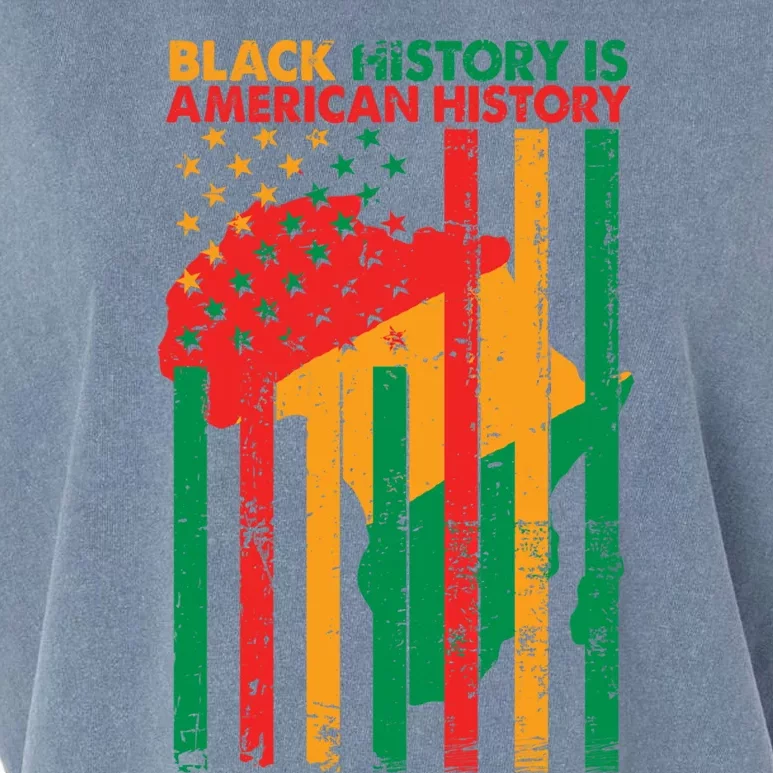 Black History Is American History Usa Flag Meaningful Gift Garment-Dyed Women's Muscle Tee