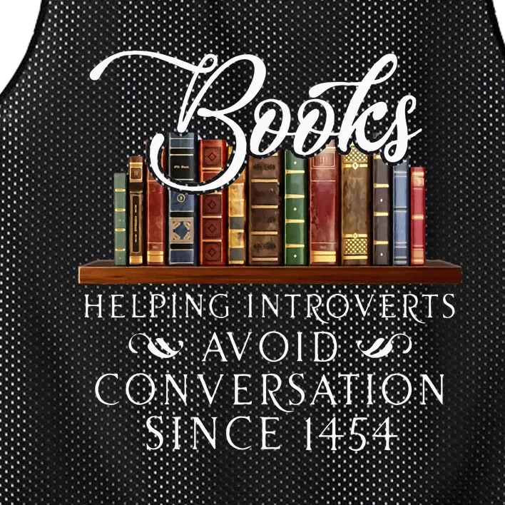 Books Helping Introverts Avoid Conversation Mesh Reversible Basketball Jersey Tank