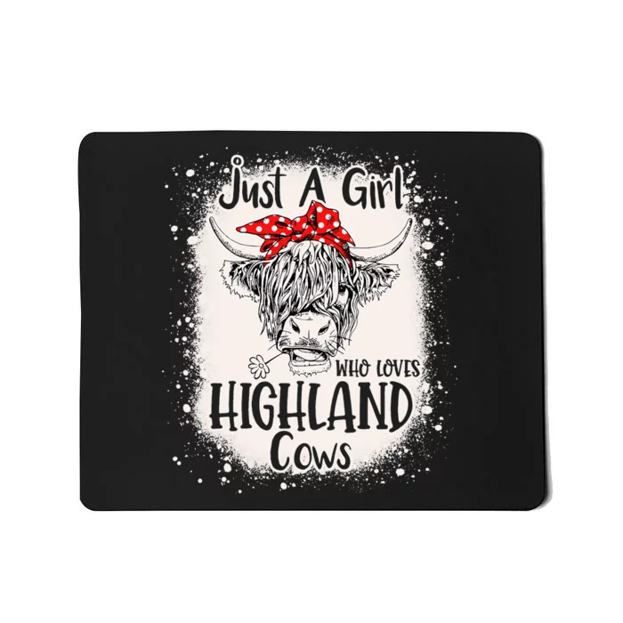 Bleached Heifer Just a Who Loves Highland Cows Mousepad