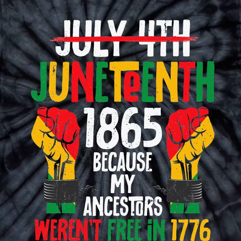 Black History Juneteenth 1865 African Fist Pride American Tie-Dye T-Shirt