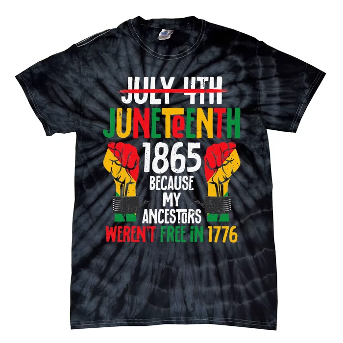 Black History Juneteenth 1865 African Fist Pride American Tie-Dye T-Shirt