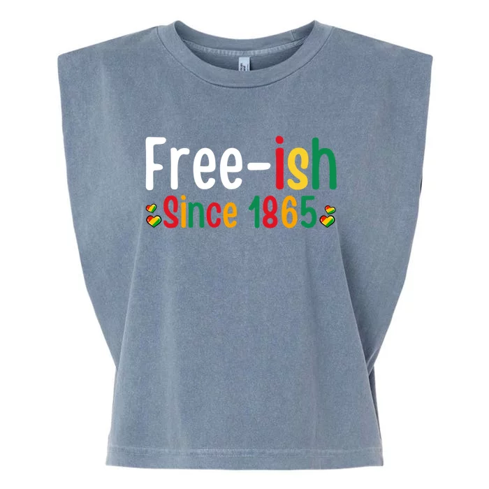 Black History Junenth Freedom Ecipation Freeish 1865 Cute Gift Garment-Dyed Women's Muscle Tee