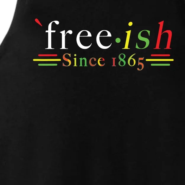 Black History Juneteenth Freedom Emancipation Freeish Ladies Tri-Blend Wicking Tank