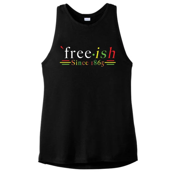 Black History Juneteenth Freedom Emancipation Freeish Ladies Tri-Blend Wicking Tank