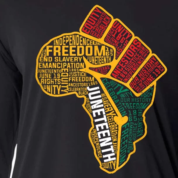 Black History Juneteenth Black 1865 African American Cooling Performance Long Sleeve Crew