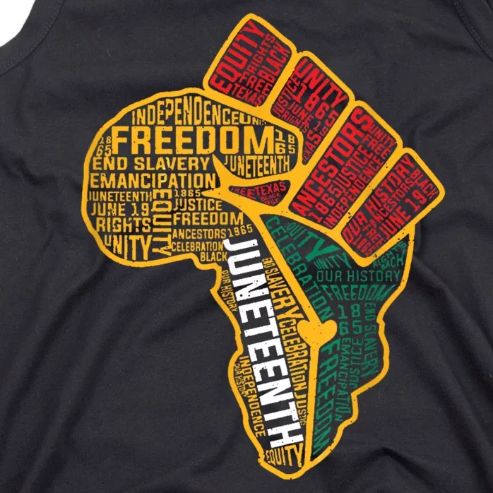 Black History Juneteenth Black 1865 African American Tank Top