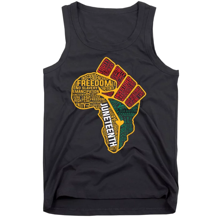 Black History Juneteenth Black 1865 African American Tank Top