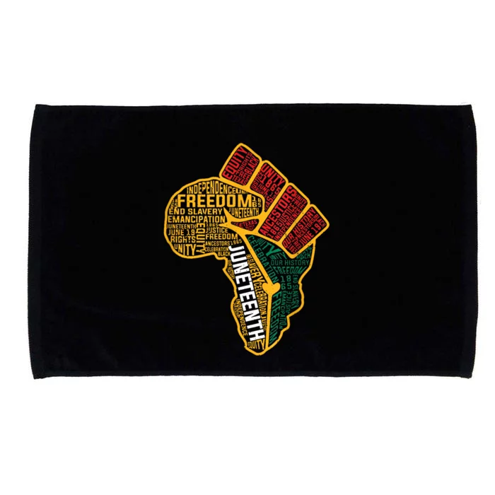 Black History Juneteenth Black 1865 African American Microfiber Hand Towel