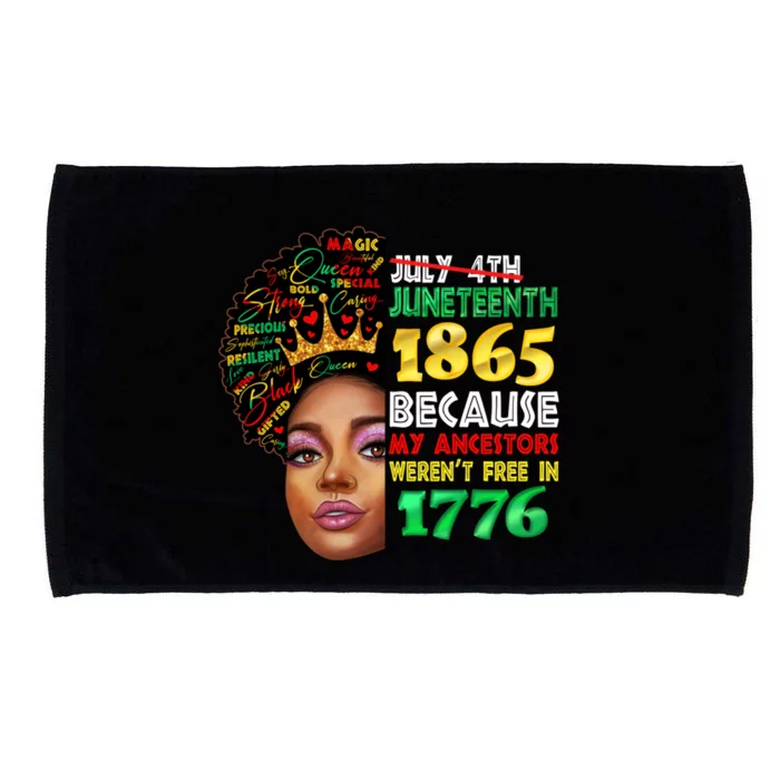 Black History Juneteenth 1865 African American Melanin Gift Microfiber Hand Towel