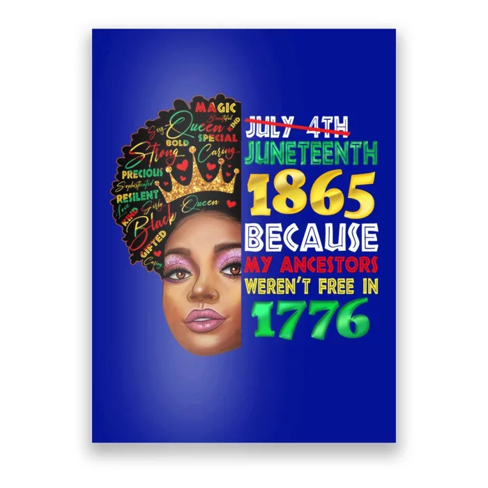 Black History Juneteenth 1865 African American Melanin Gift Poster