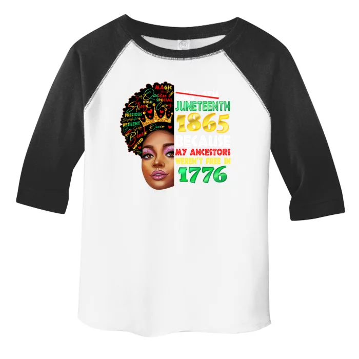 Black History Juneteenth 1865 African American Melanin Gift Toddler Fine Jersey T-Shirt