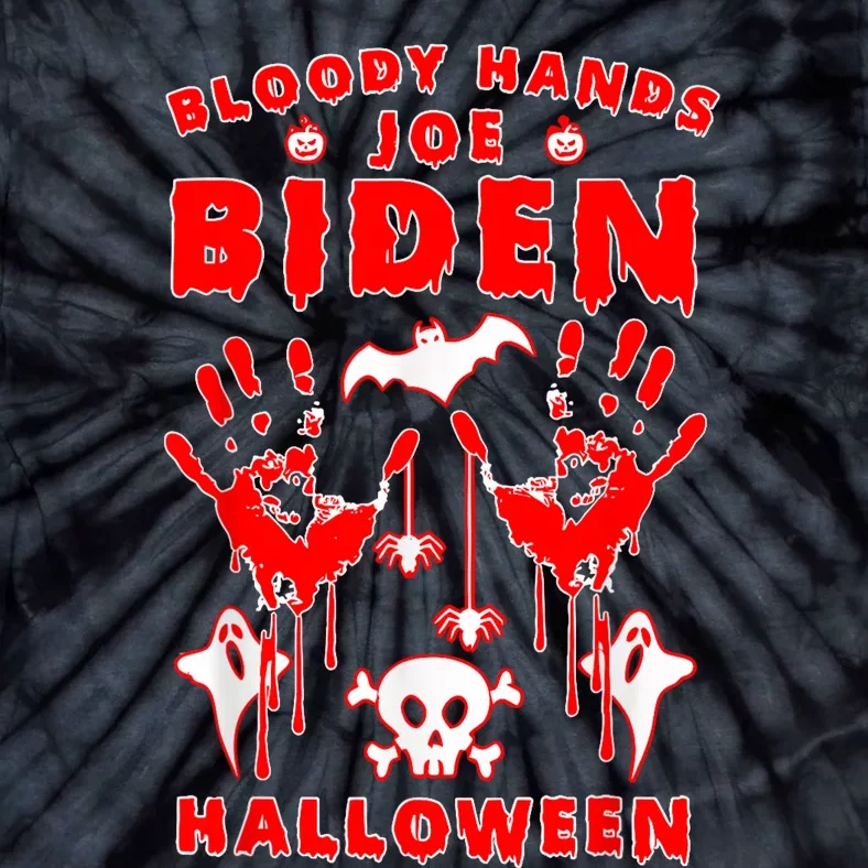 Bloody Hands Joe Biden Halloween Tie-Dye T-Shirt