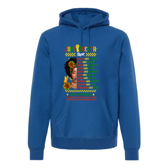 Black History Juneteenth 1865 Dream Like Leader Gift Premium Hoodie